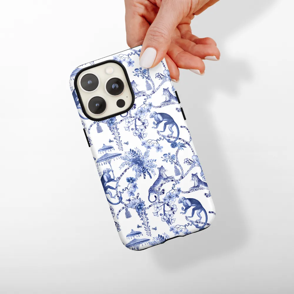 Tough Phone Case - Toile de Jouy Ultra Slim Sleek Edge