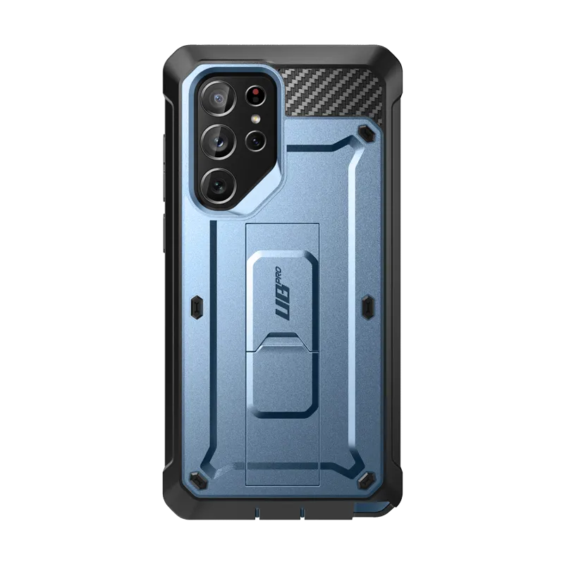 Rugged Design Portable Grip Galaxy S22 Ultra Unicorn Beetle PRO Rugged Case-Metallic Blue