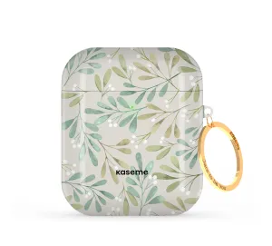 Protective Carry Case shock resistant neon silicone travel shell Ivy Beige AirPods Case