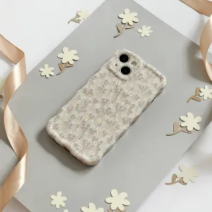 Waterproof Design Wavy Phone Case - Nude Flowers