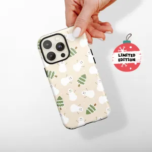Lightweight Frame Flexible Detail Tough Phone Case - Snowman