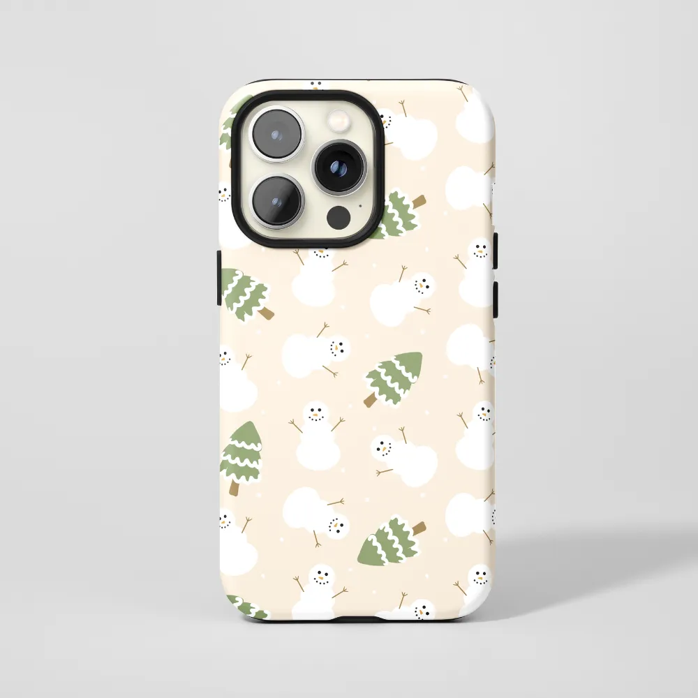 Tough Phone Case - Snowman Comfort touch TPU Material