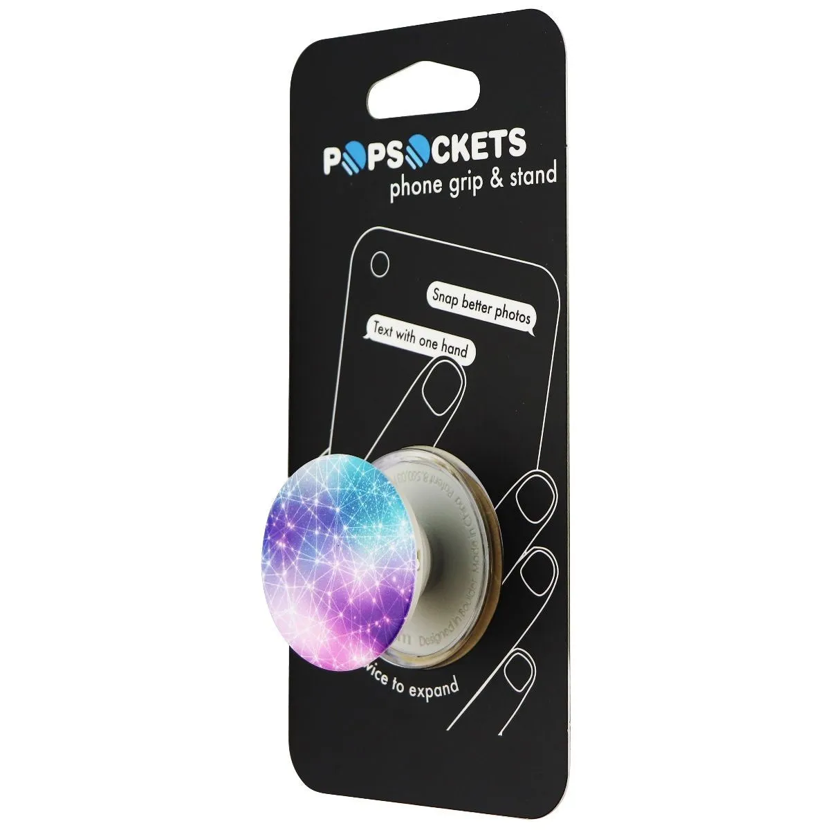 PopSockets: Collapsible Grip Stand for Phones & Tablets - Starry Constellation Pop Socket Minimal Secure Hold