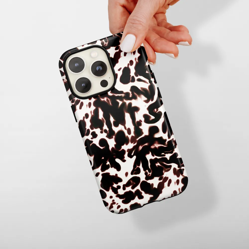 Compact Frame Tough Phone Case - White Tort