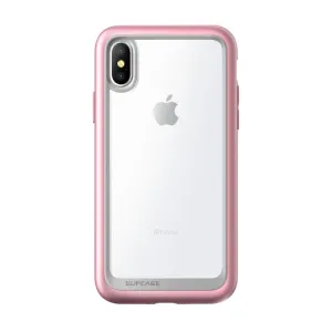 iPhone X / XS Unicorn Beetle Style Slim Clear Case-Rose Gold Wireless Charging Compatible