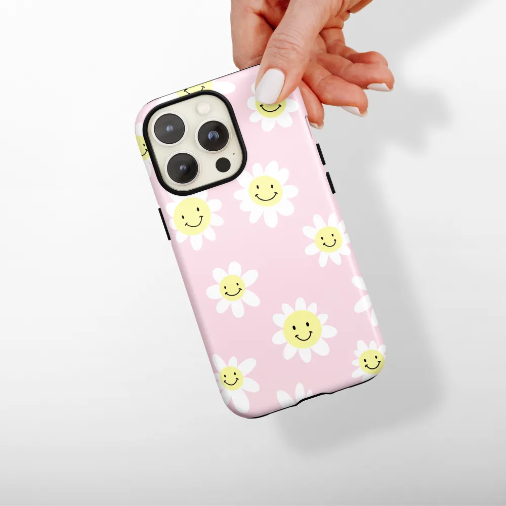 Tough Phone Case - Smiley Daisy Lightweight Feel