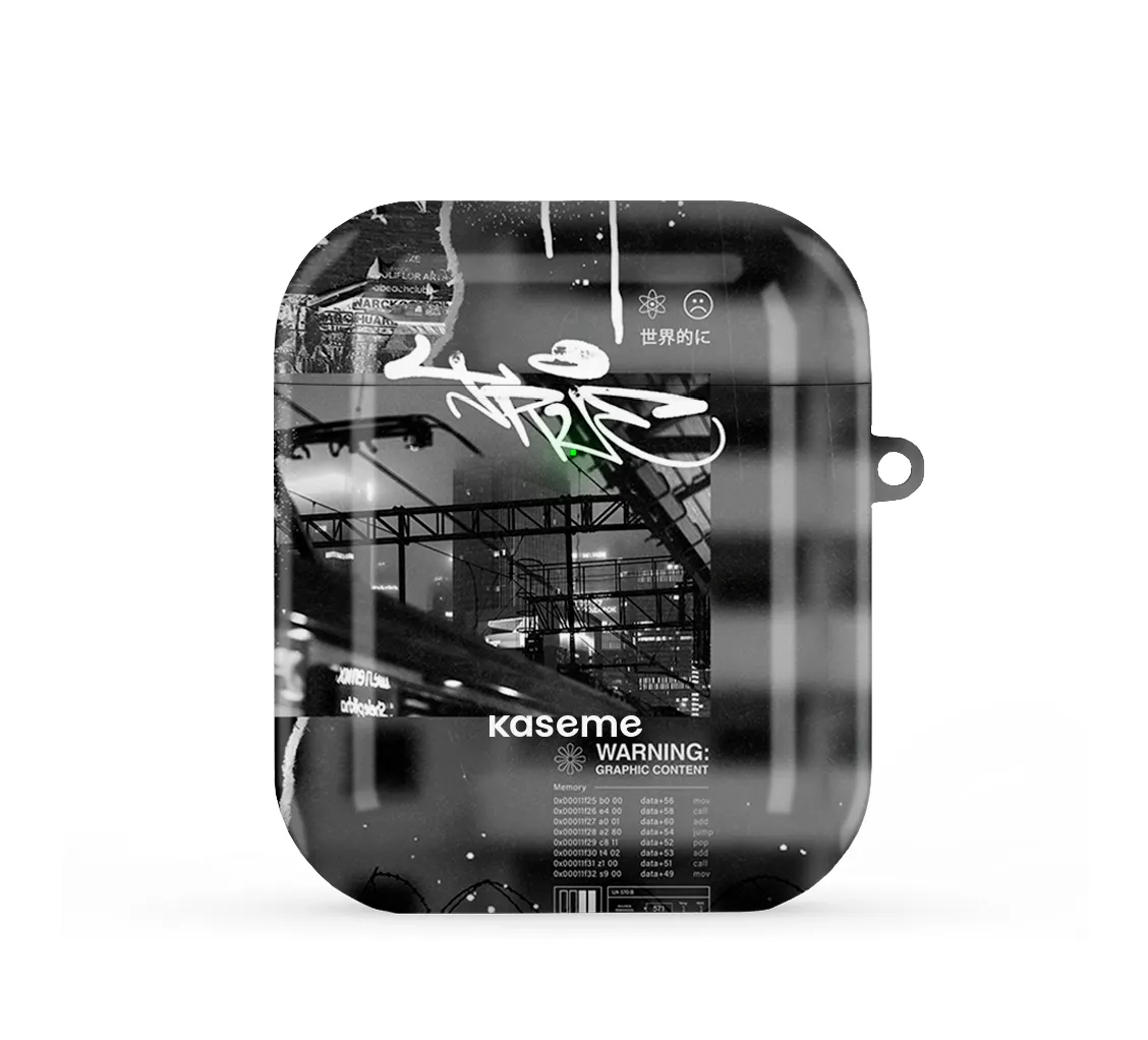 Warning AirPods Case Minimalist Everyday Bag