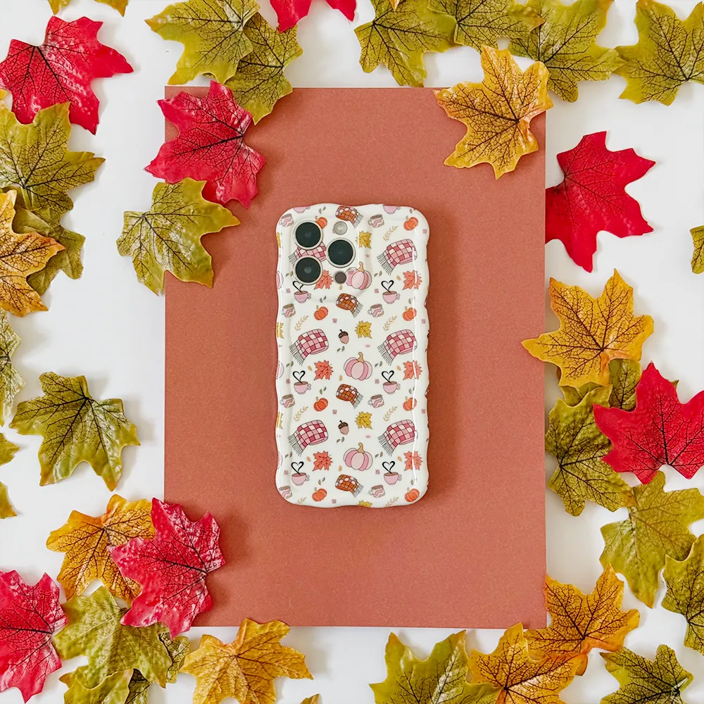 Durable Grip Colorful Design Wavy Phone Case - All Things Autumn