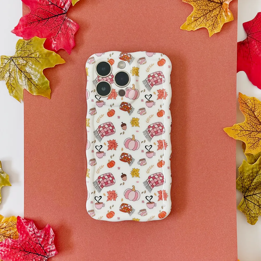 Premium Detail Finish Wavy Phone Case - All Things Autumn