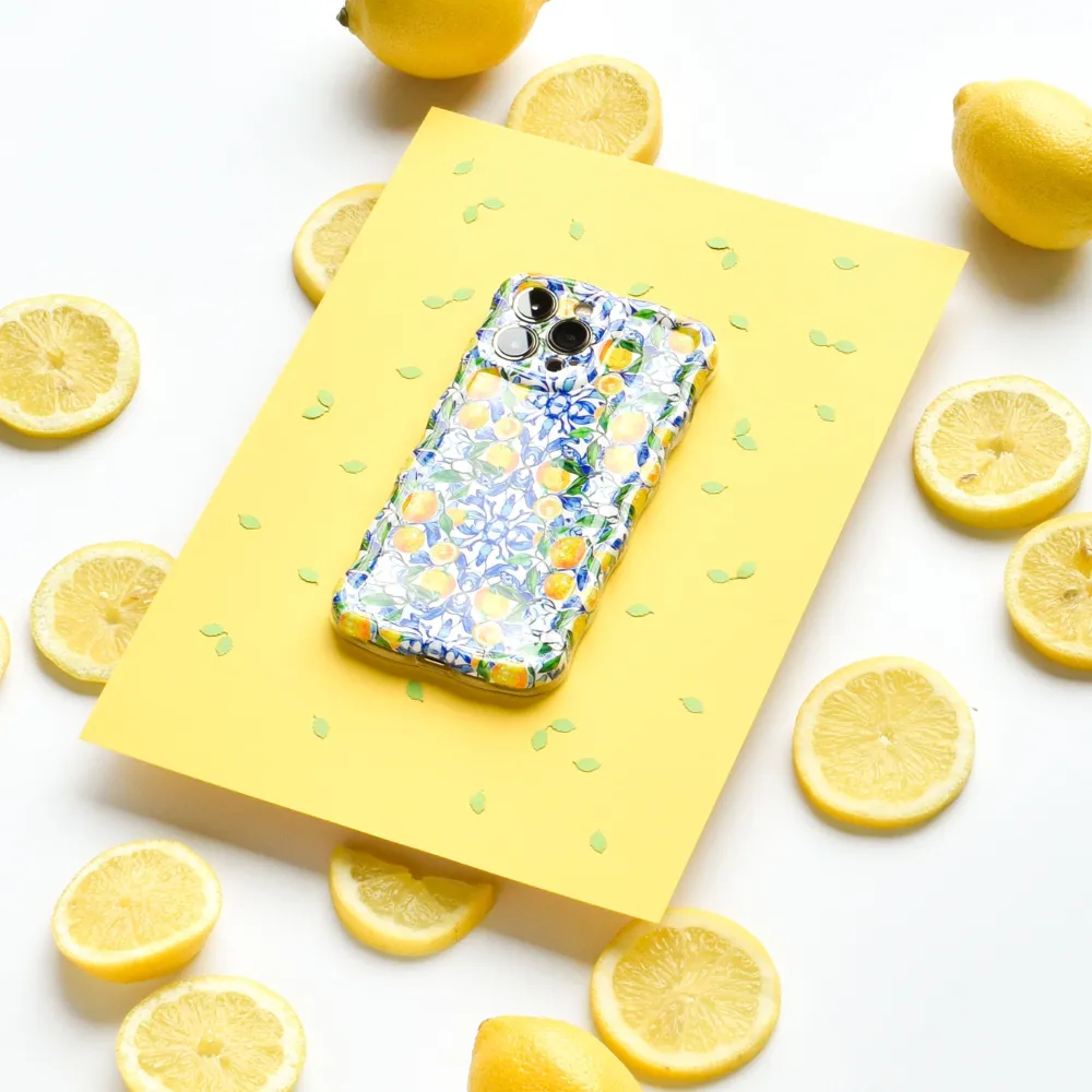 Wavy Phone Case - Amalfi Lemon Shock shield Elegant Comfort