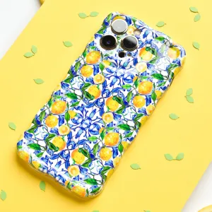 Wavy Phone Case - Amalfi Lemon Cushioned Edge Strong material