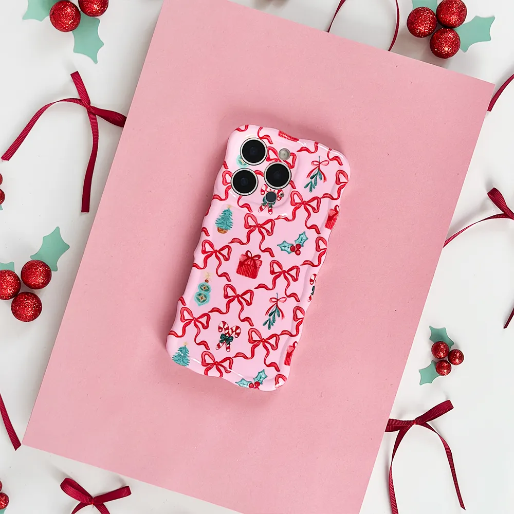 Wavy Phone Case - Christmas Kisses Rugged Design hybrid design