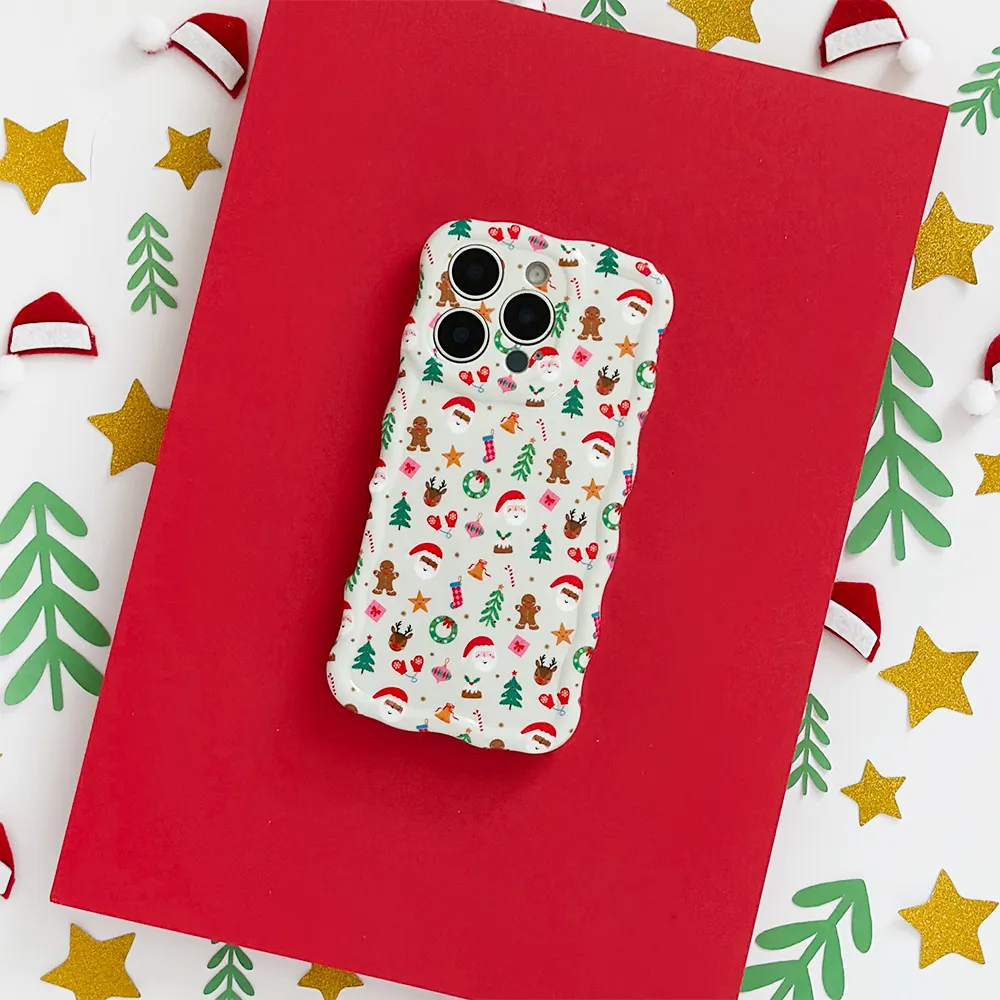 Wavy Phone Case - Christmas Party Edge Reinforced Classic Look