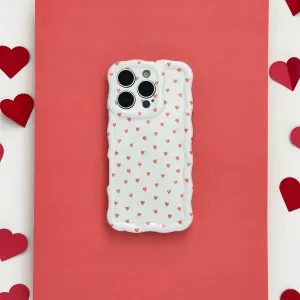 Wavy Phone Case - Mini Hearts Stylish Detail Layer Functional Design