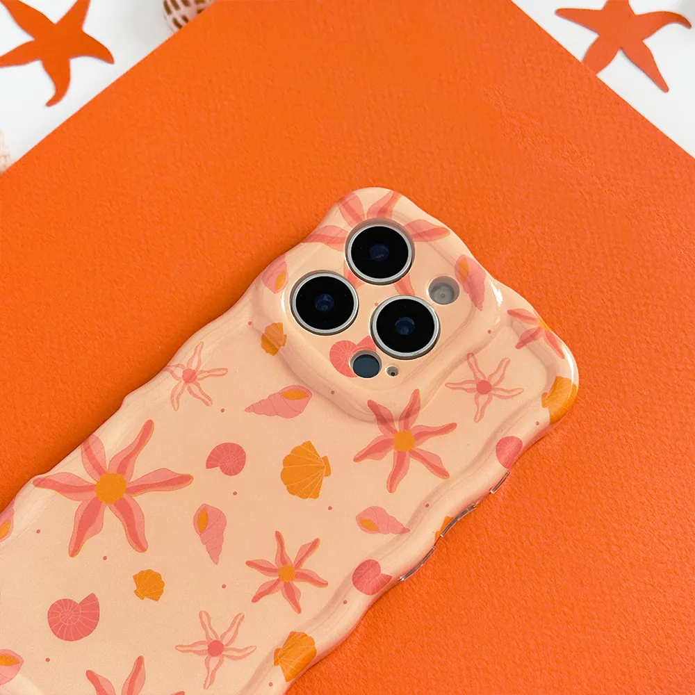 clean design Premium Shield Wavy Phone Case - Peachy Beach