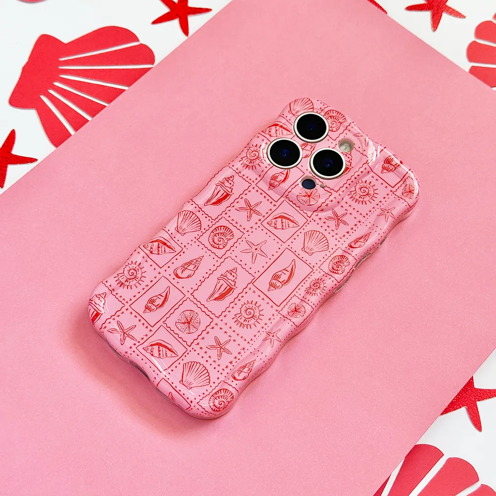 Wavy Phone Case - Seashell Riviera Gloss Finish