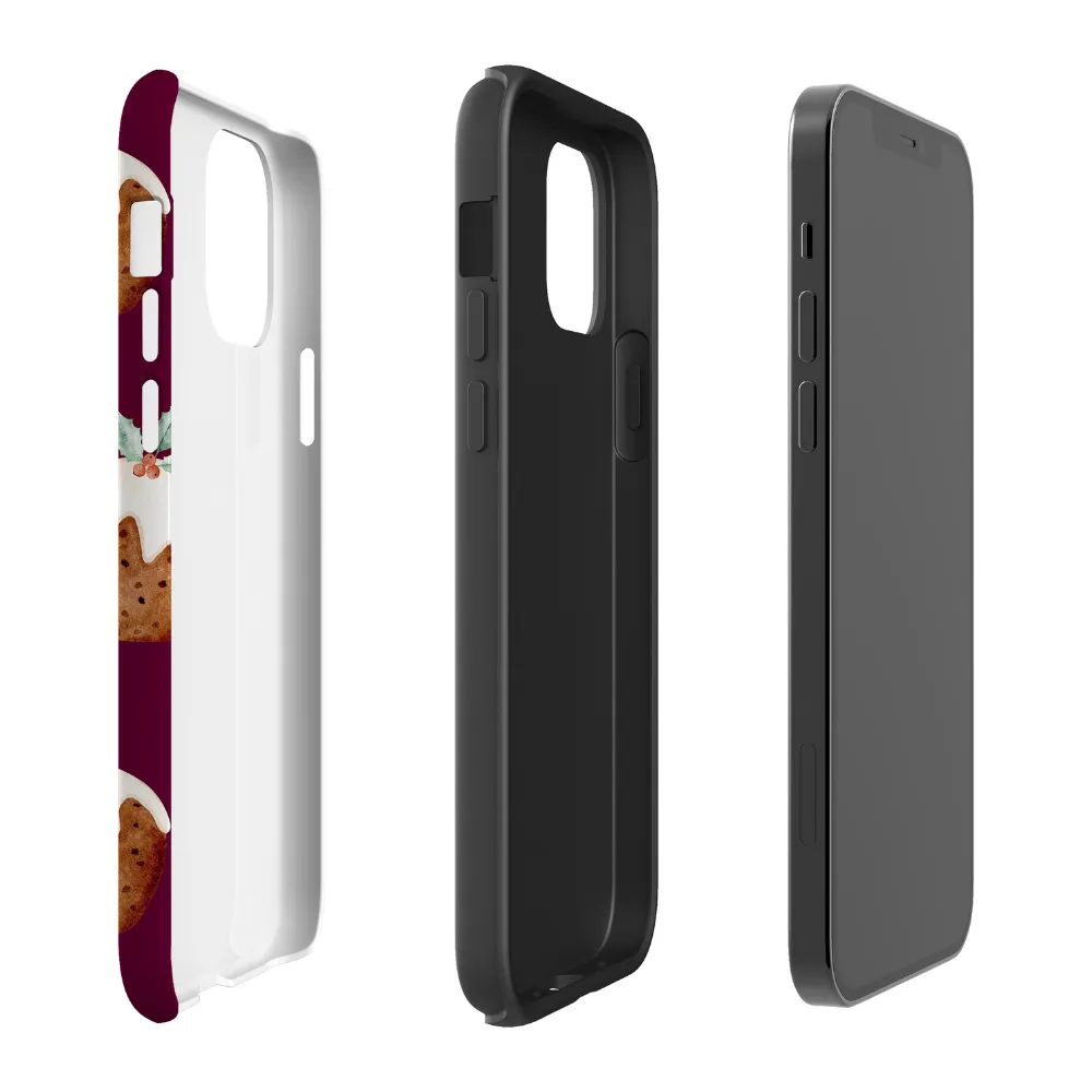 Trendy Texture Finish Tough Phone Case - Christmas Pudding